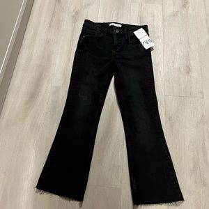 Zara Black Mini Flare Jeans
